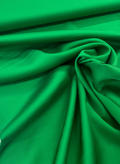 M. grass green viscose satin