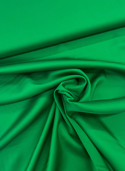 M. grass green viscose satin