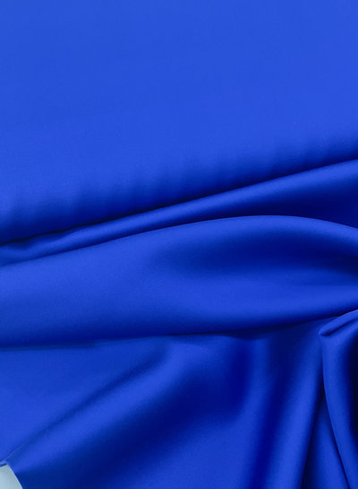 M. cobalt viscose satin