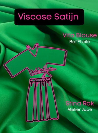 M. cobalt viscose satin