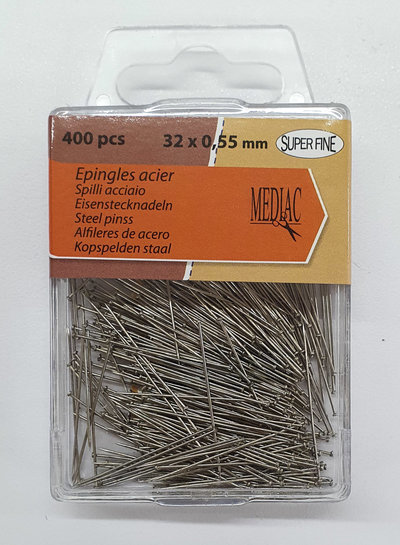 M. steel pins - extra fine - 400 pcs