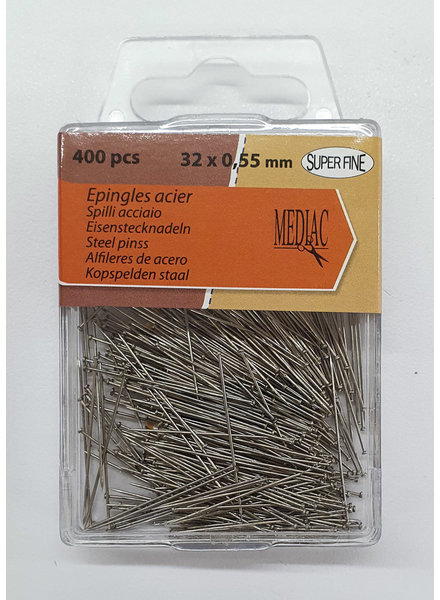 M - steel pins - extra fine - 400 pcs