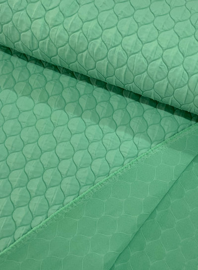 M. ocean green quilted supple fabric