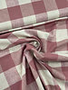 M. pink checks - linen viscose