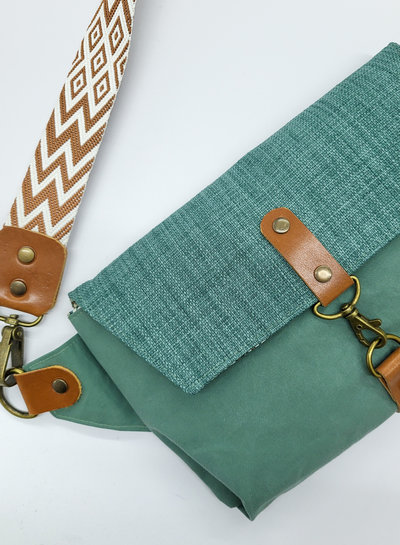 smokey green beautifully woven, supple decorative fabric