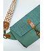 smokey green mooi geweven, soepele decostof