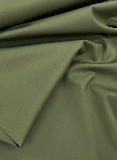 M. khaki katoen twill lichte stretch