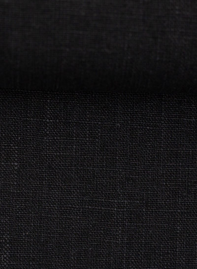 M. 100% washed linnen zwart