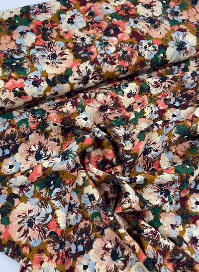 La Maison Victor cognac colorful flowers - viscose