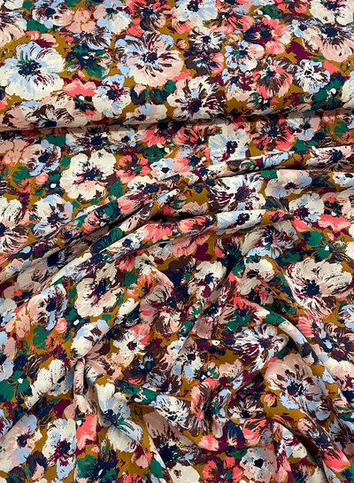 La Maison Victor cognac colorful flowers - viscose