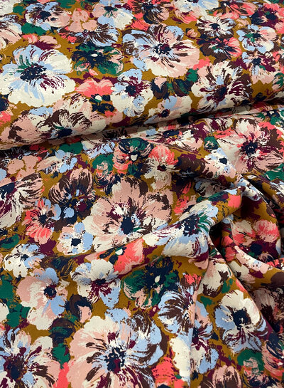 La Maison Victor cognac colorful flowers - viscose