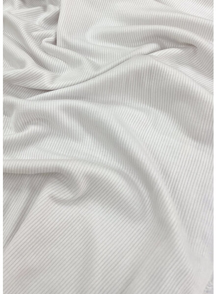 Bittoun white ribbed - viscose jersey