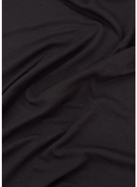 Bittoun black ribbed - viscose jersey