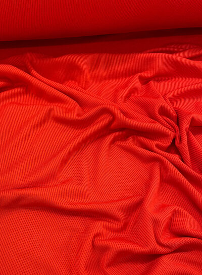 Bittoun orange ribbed - viscose jersey