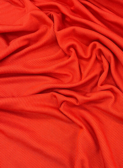 Bittoun orange ribbed - viscose jersey