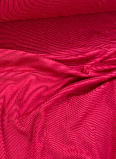 A la Ville fuchsia viscose ribtricot