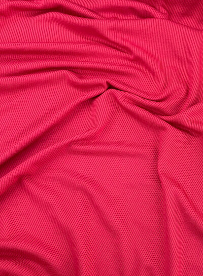 Bittoun fuchsia geribbeld - viscose tricot