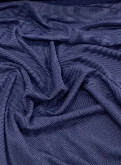 Bittoun navy ribbed - viscose jersey