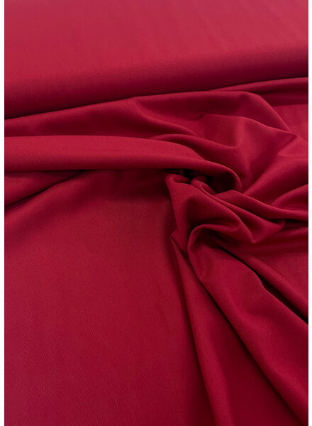 red - woven bamboo - recycled, very supple fabric and does not wrinkle