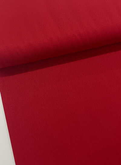 red - woven bamboo - recycled, very supple fabric and does not wrinkle