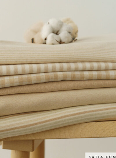 Katia fabrics cotton knit organic - big stripes