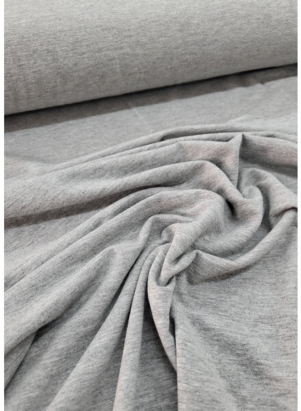 effen tricot - lichtgrijs melee