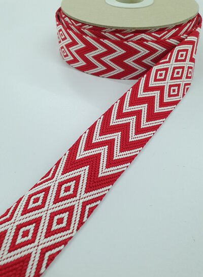 M. Chevron bag strap 38 mm - red