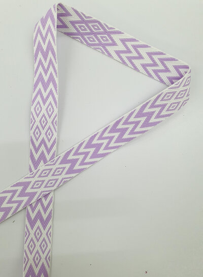 Chevron bag strap 38 mm - lilac