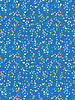 Whoopsie Daisy scattered garden blue - cotton