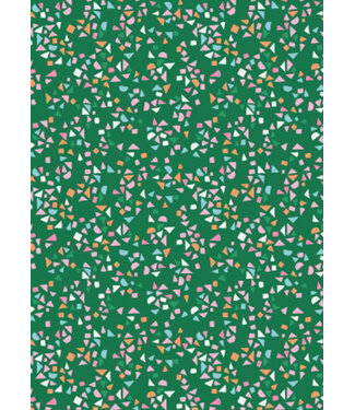 Whoopsie Daisy scattered garden green - cotton