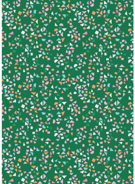 Whoopsie Daisy scattered garden green - cotton