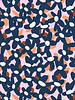 Whoopsie Daisy pink and navy - cotton