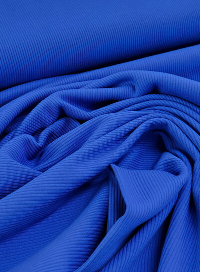 kobaltblauw ribtricot