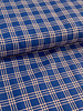 M. navy and soft pink checks - cotton linen blend