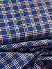 M. navy and soft pink checks - cotton linen blend