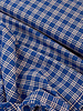 M. navy and soft pink checks - cotton linen blend