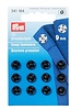 Prym sew-on press studs 9 mm black - 12 pcs