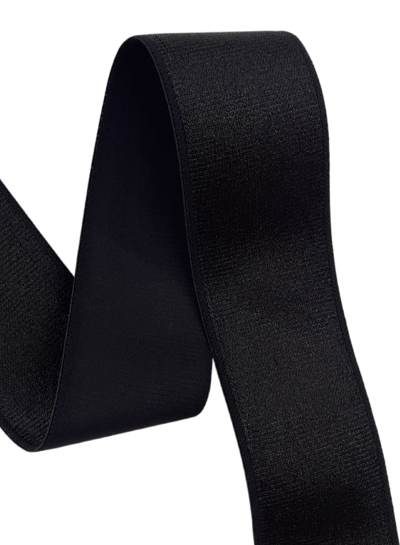 zwart  shiny  - taille elastiek 40 mm