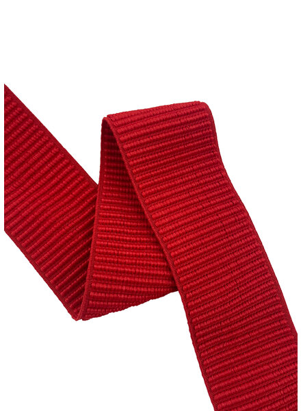 rood - mooie geribbelde taille elastiek - zacht maar stevig en vormvast - 45mm