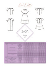 Bel'Etoile Zada dress and blouse - adults and teens - paper pattern