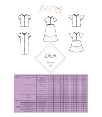 Bel'Etoile Zada dress and blouse - adults and teens - paper pattern