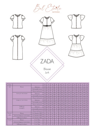 Bel'Etoile Zada dress and blouse - adults and teens