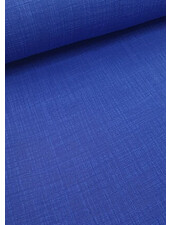 M. cobalt blue linen cotton mix double gauze / plain tetra