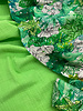 M. lime green linen cotton mix double gauze / plain tetra