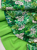 M. lime green linen cotton mix double gauze / plain tetra