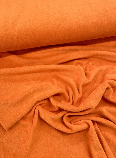 Madeline orange sponge - stretch terry cloth