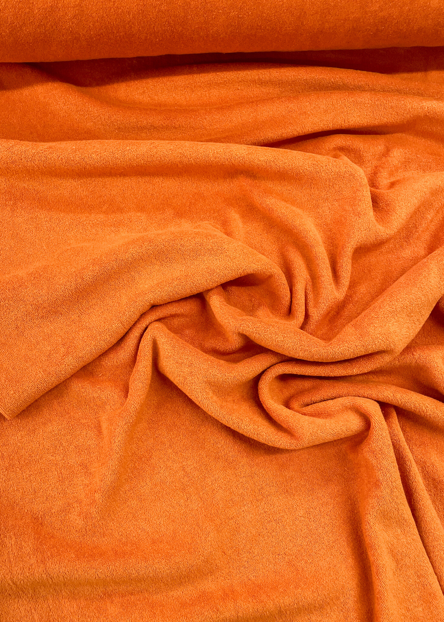 orange sponge - stretch terry cloth