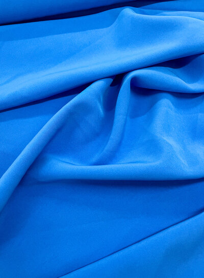 M. Klein blue - classy draped trouser fabric