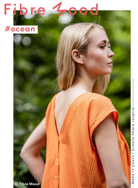 Fibremood orange - seersucker - Maeve - Ocean - Dune