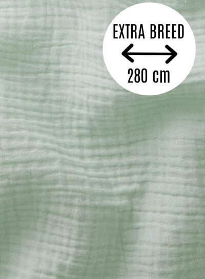 Madeline double gauze tetra - 280 cm breedte - mint